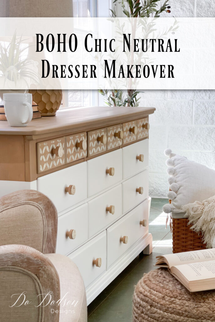 boho chic neutral dresser