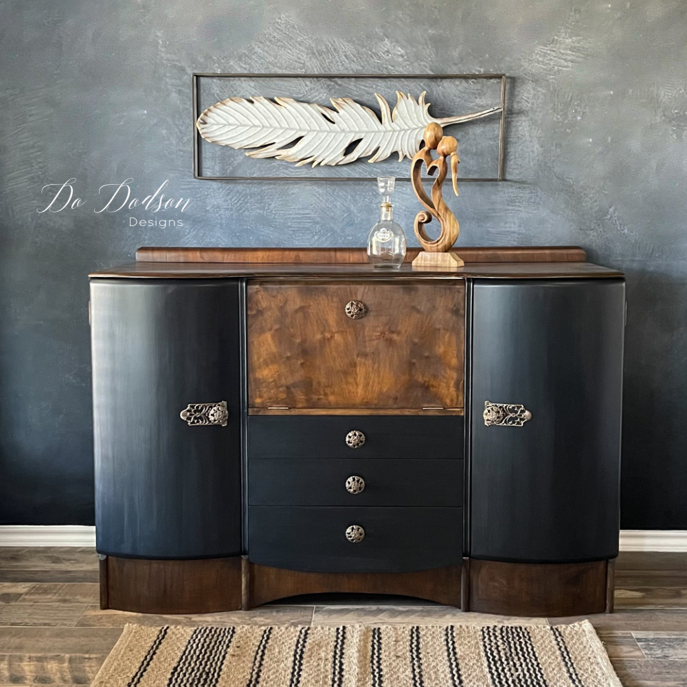 Art Deco Bar Cabinet Makeover