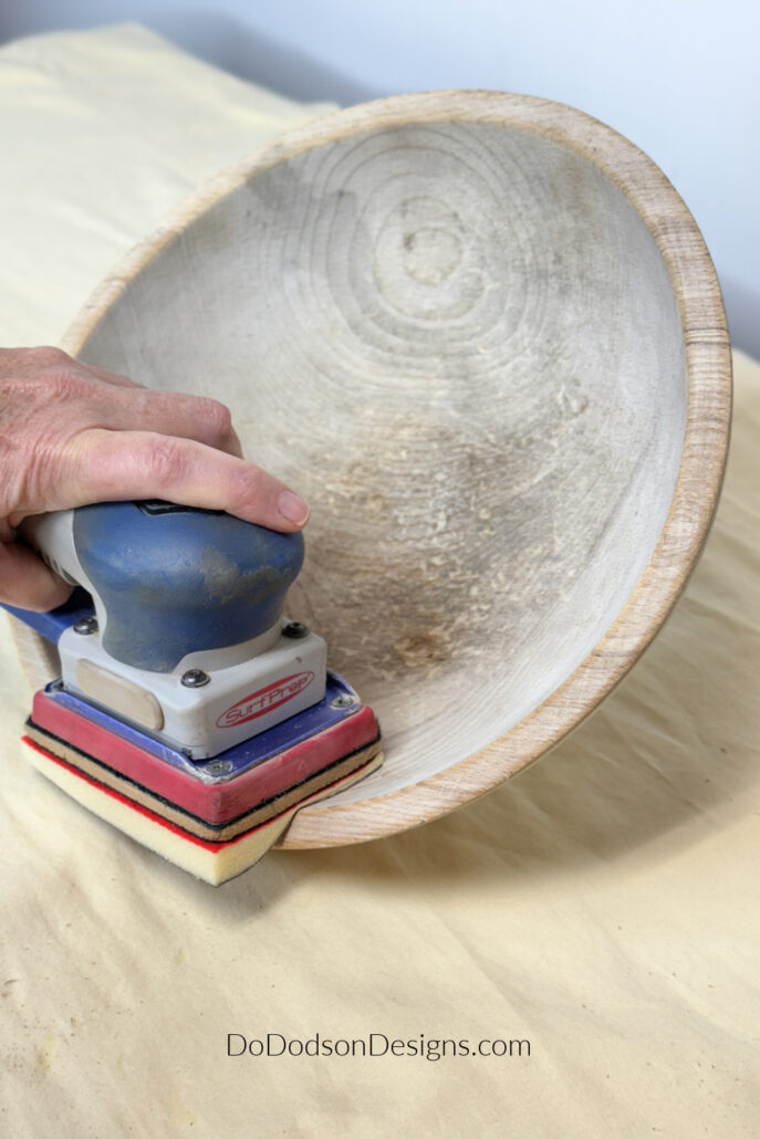 how to sand curved wood