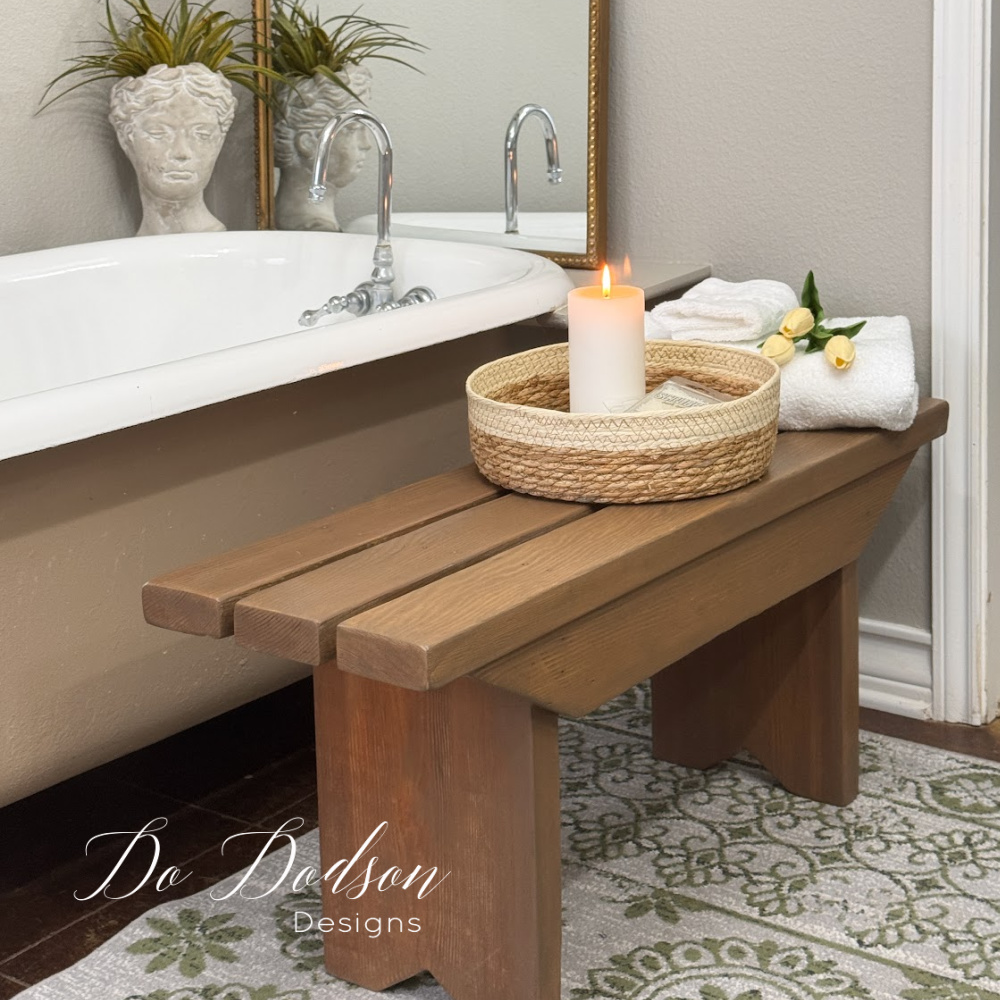 How To Stain Pine Wood The Easy Way (Bench Makeover)