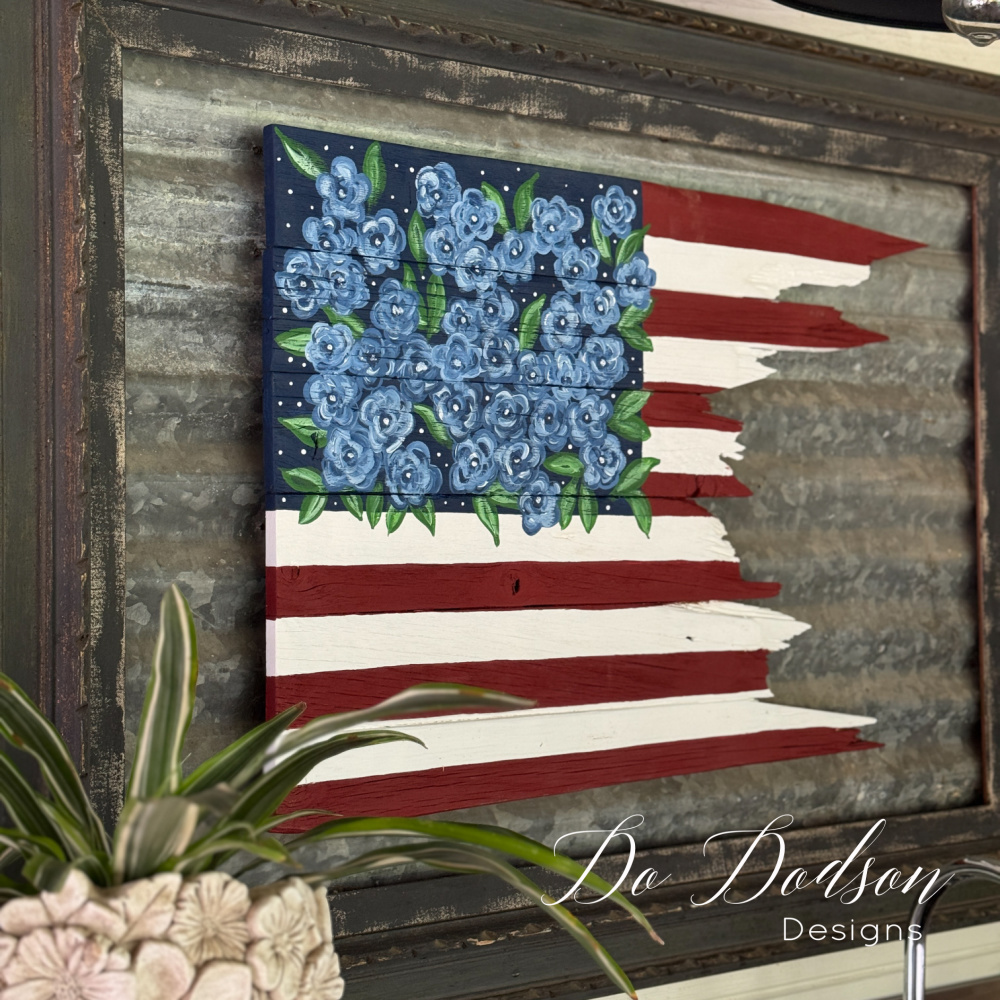 DIY Torn Wood American Flag (Wall Decor)