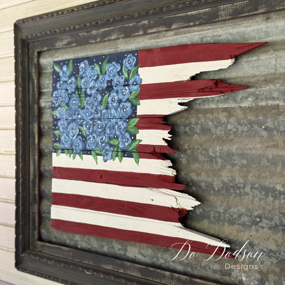 DIY Torn Wood American Flag