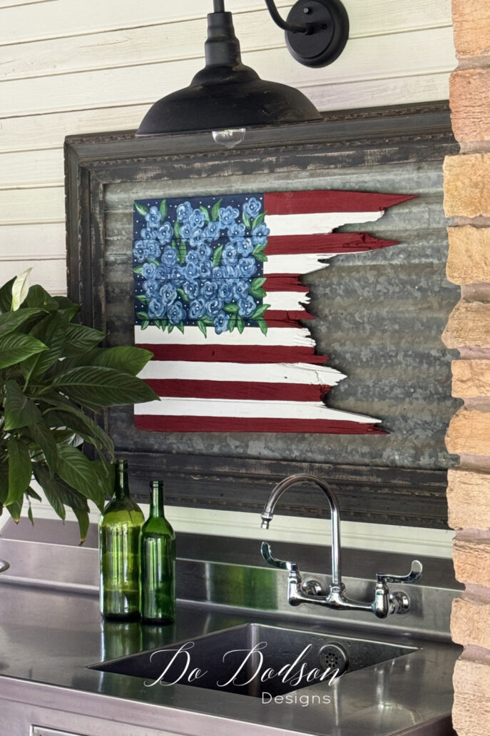 DIY Whimsical American Flag Wall Art