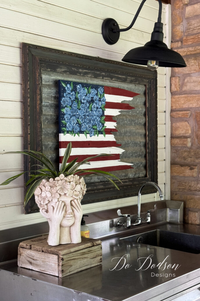 Scrap Wood American Flag Wall Art