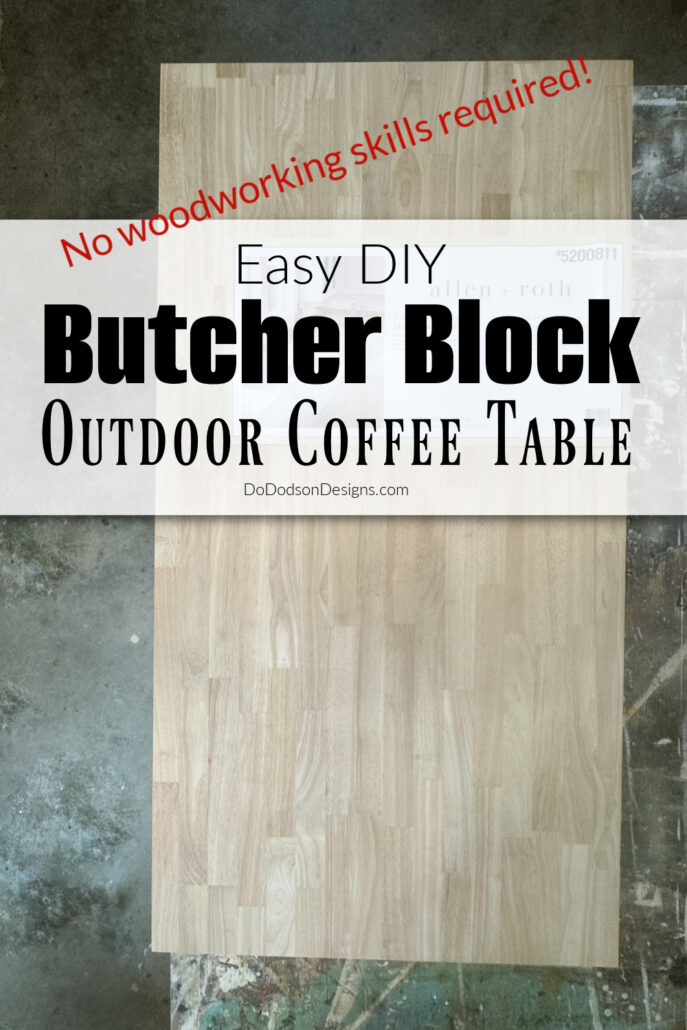 DIY Outdoor Coffee Table Butcher Block