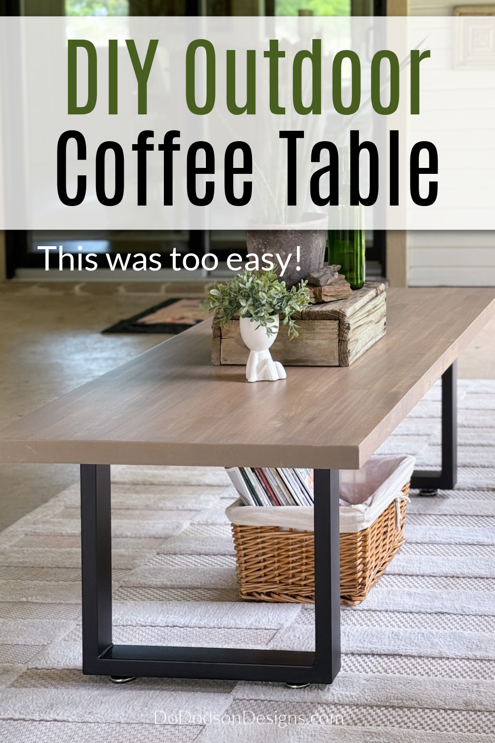 Really Easy DIY Outdoor Coffee Table