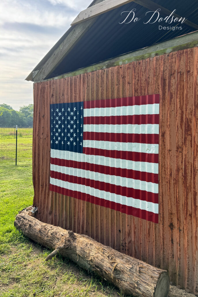 How To Paint American Flag On Corrugated Metal