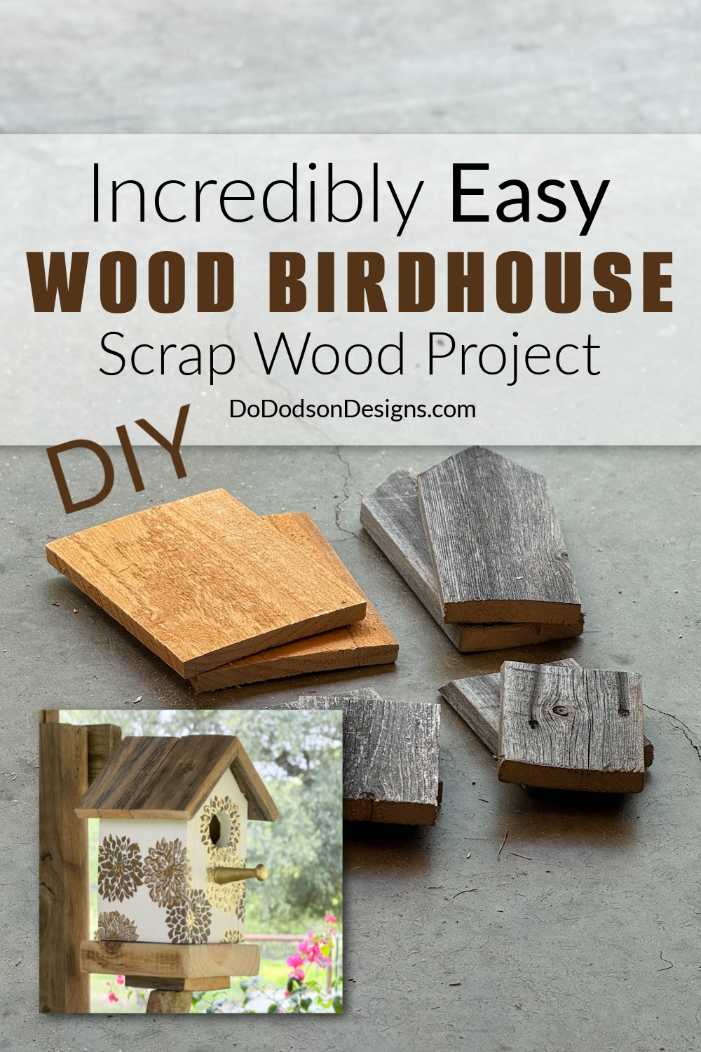 Incredibly Easy DIY Birdhouse (Painted Scrap Wood Project)