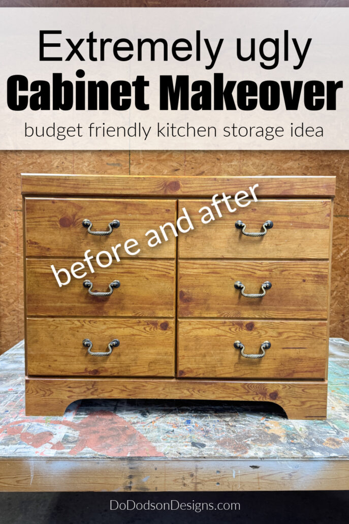 Dresser Cabinet Makeover Before and After