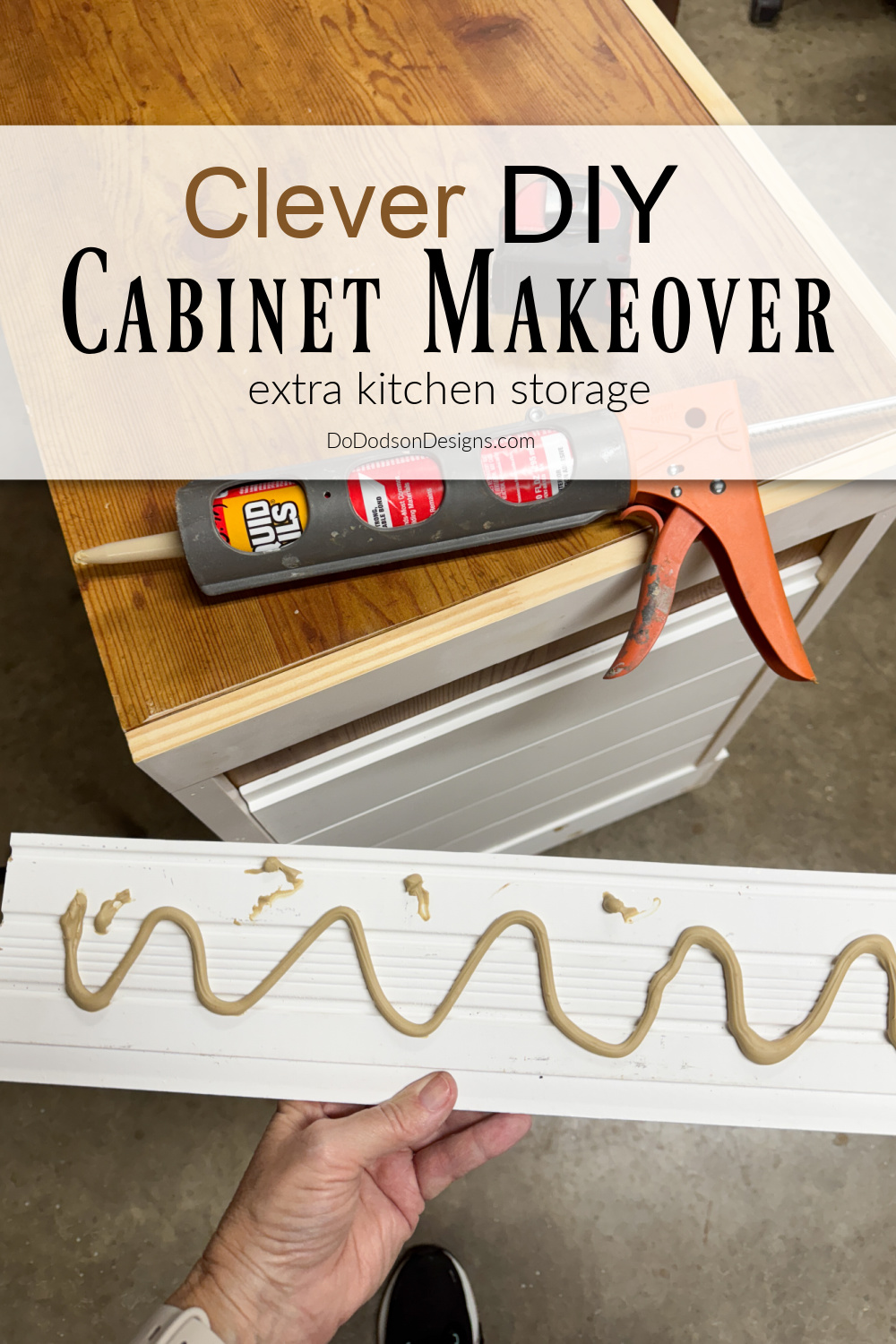 Clever DIY Shiplap Cabinet Makeover (Extra Kitchen Storage)
