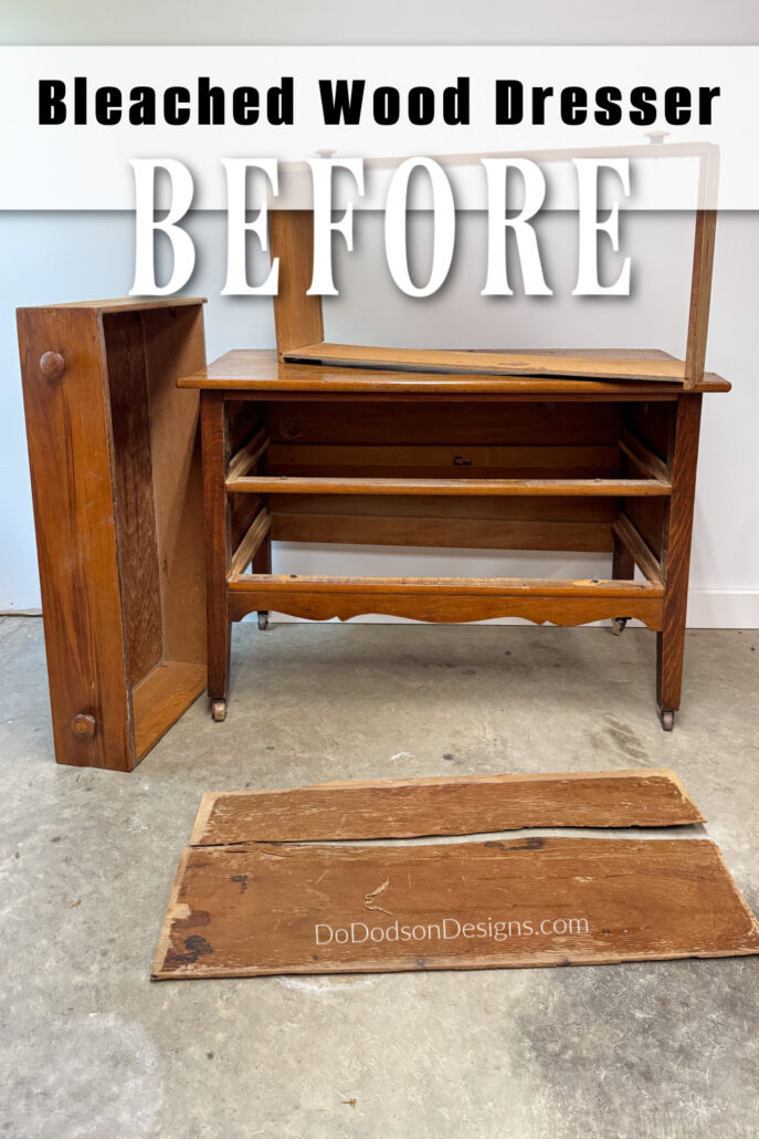 Bleached Wood Furniture Before and After