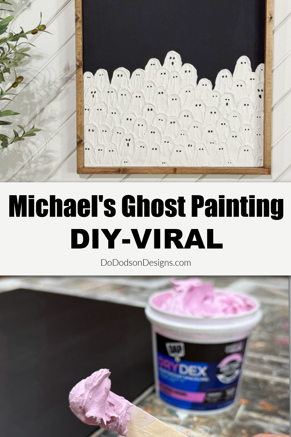Viral Spackle Art Ghost (Michael\'s DIY Ghost Painting)