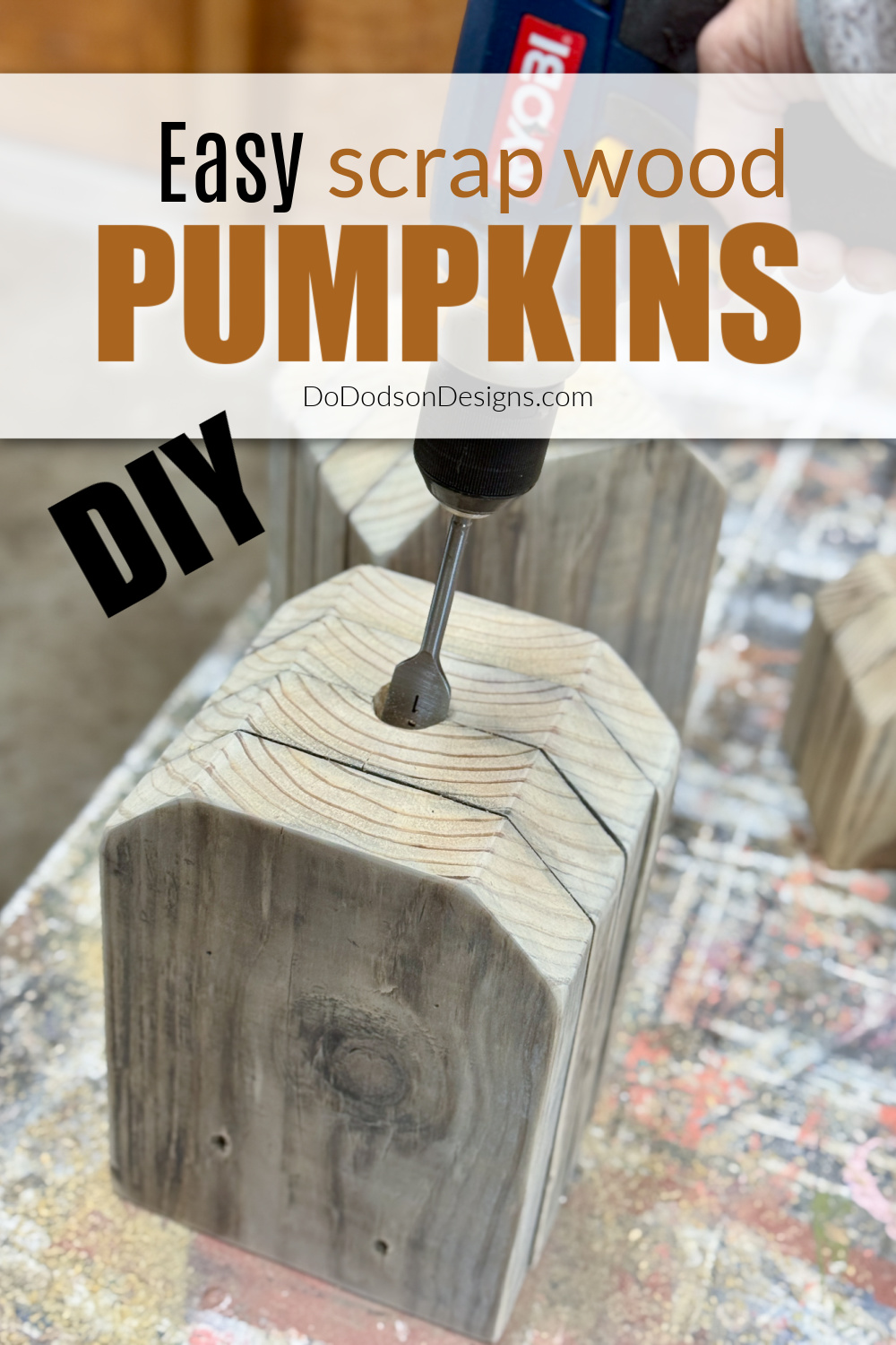 Easy DIY Scrap Wood Pumpkin (Rustic Fall Porch Decor)