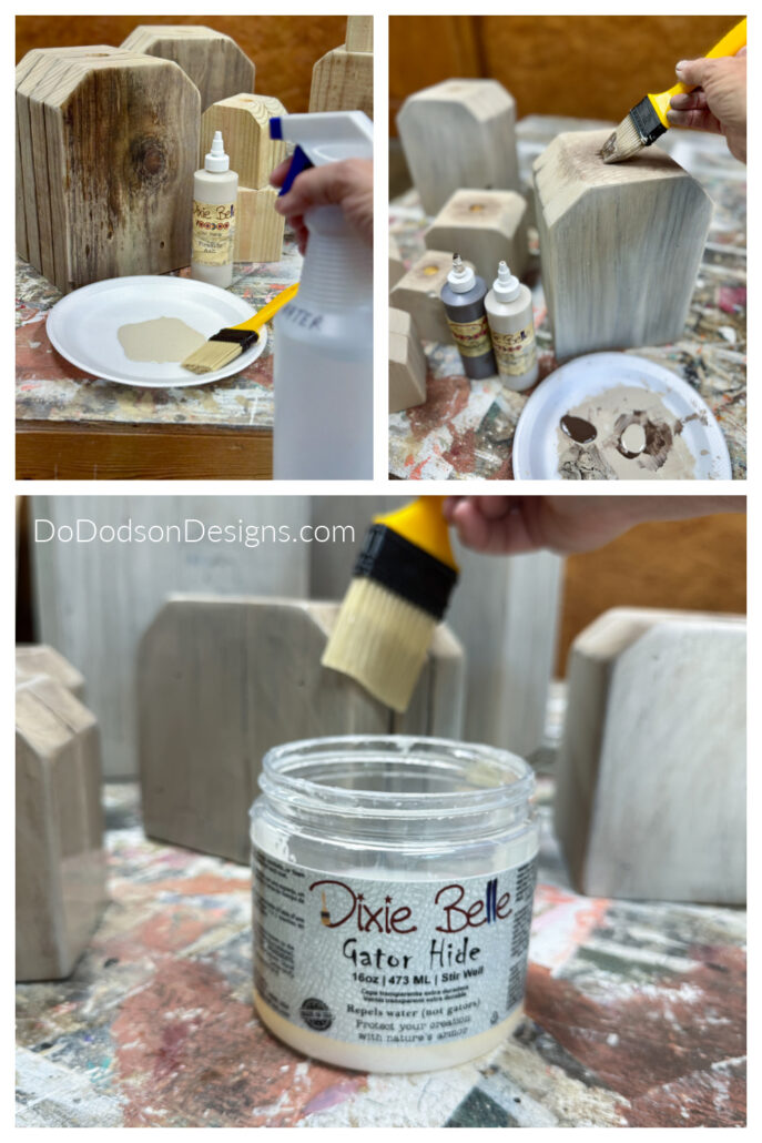 how to paint wood pumpkins