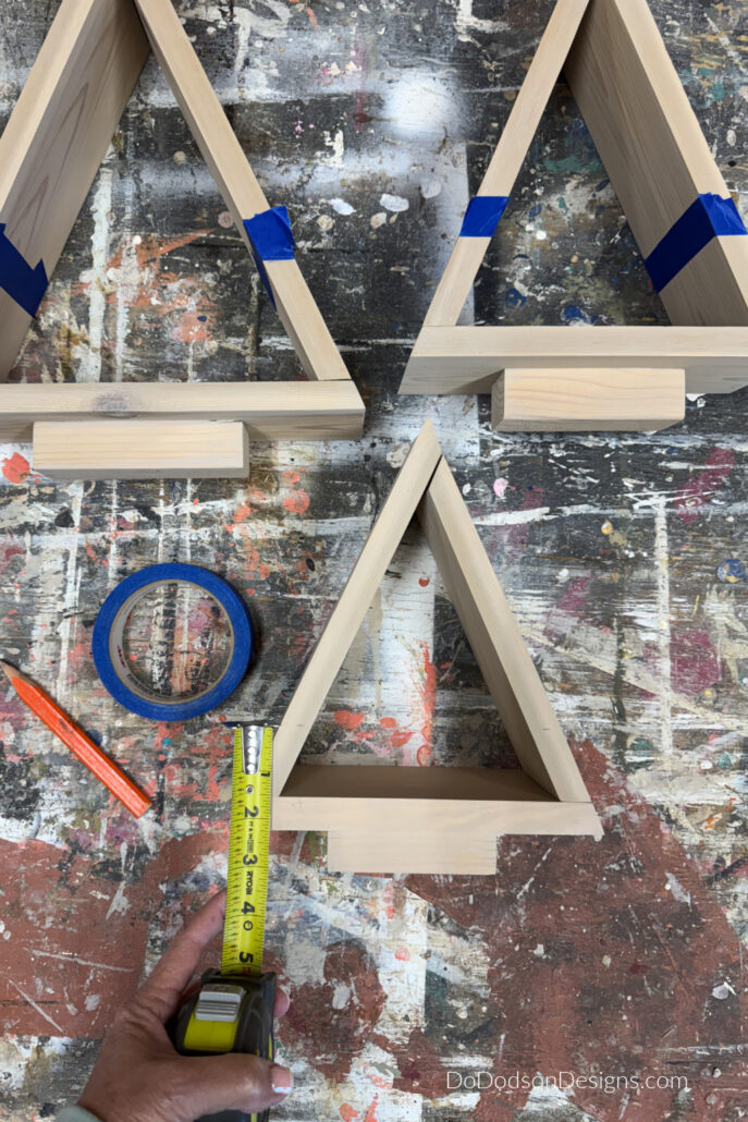 DIY Scrap Wood Triangle Christmas Tree Decor