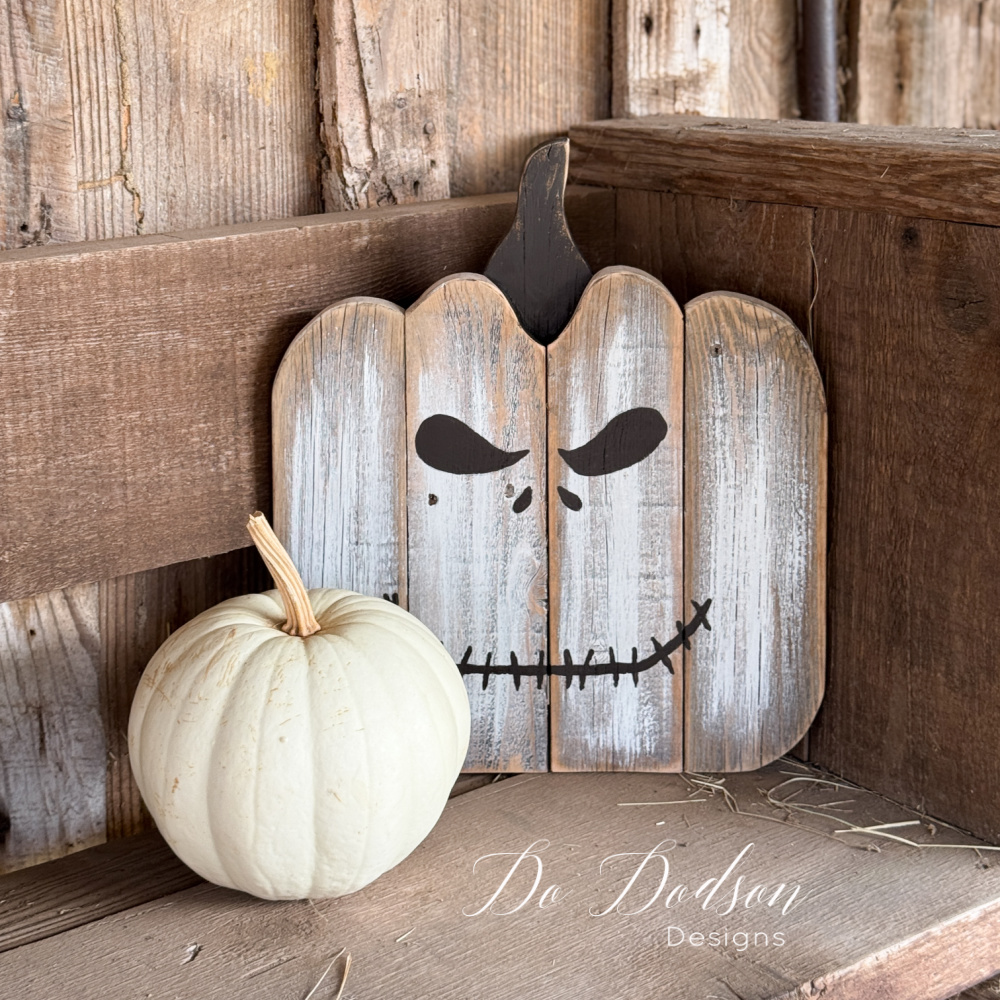 DIY wood jack o lantern