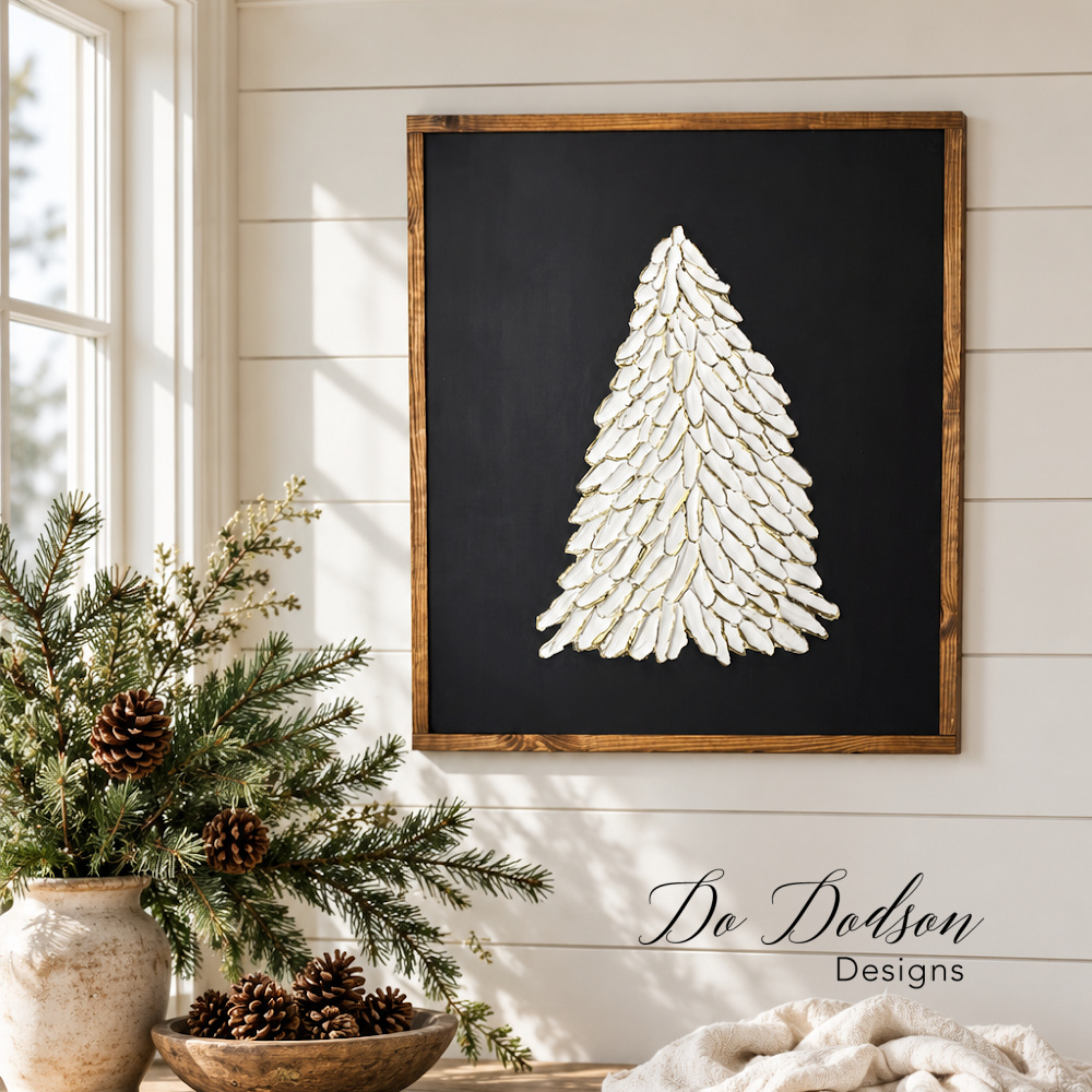 DIY Spackle Art Christmas Tree