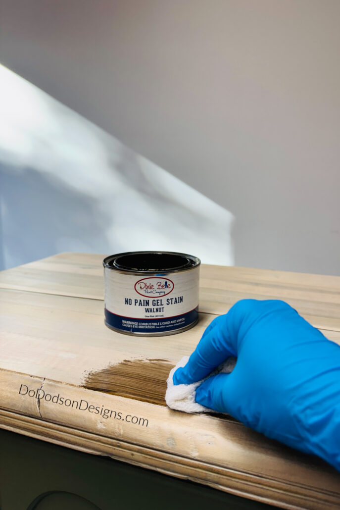 How to apply No Pain Gel Stain over an existing finish. 