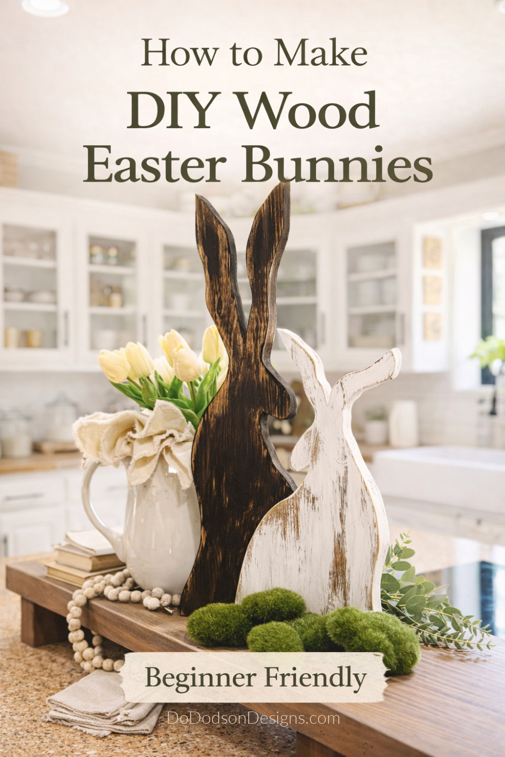 DIY Wood Easter Bunny (Easy Rustic Scrap Wood Project)