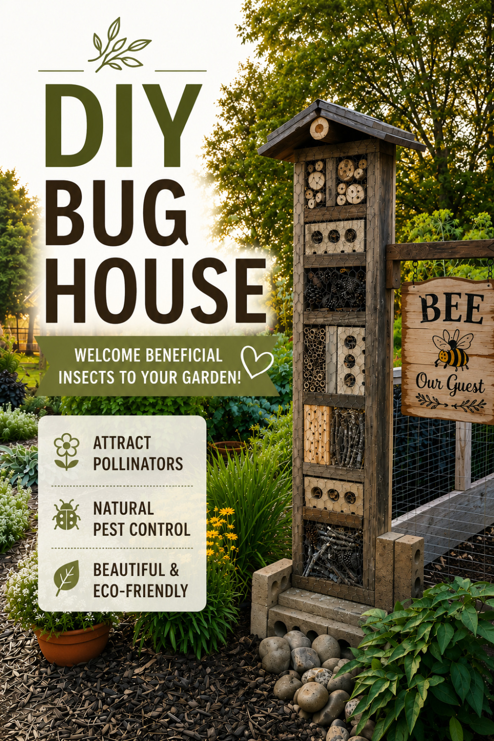 DIY Bug House: Bee Our Guest! A Cozy Pollinator Hotel for the Garden