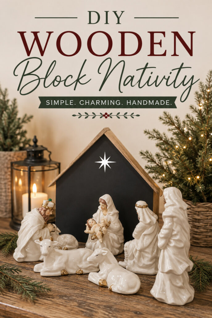 DIY Wooden Nativity Stable