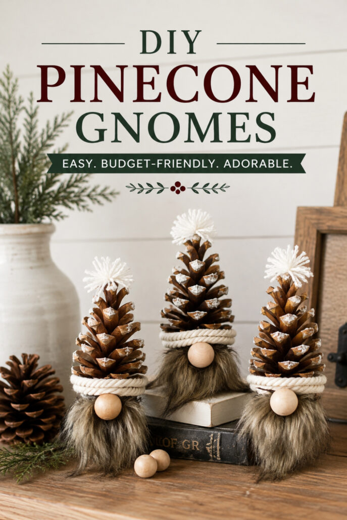 DIY Christmas Pinecone Gnomes