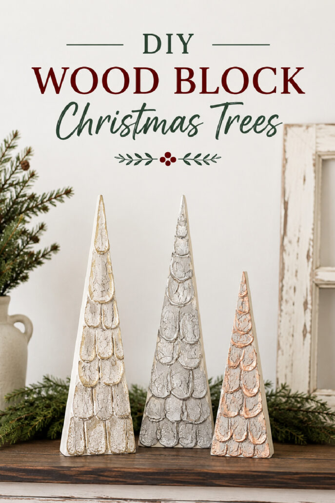 Wood Block Christmas Trees