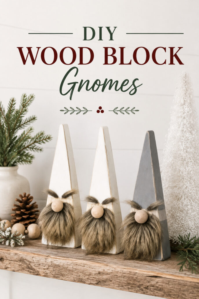 Wood Block Gnome (DIY Christmas Decorations)