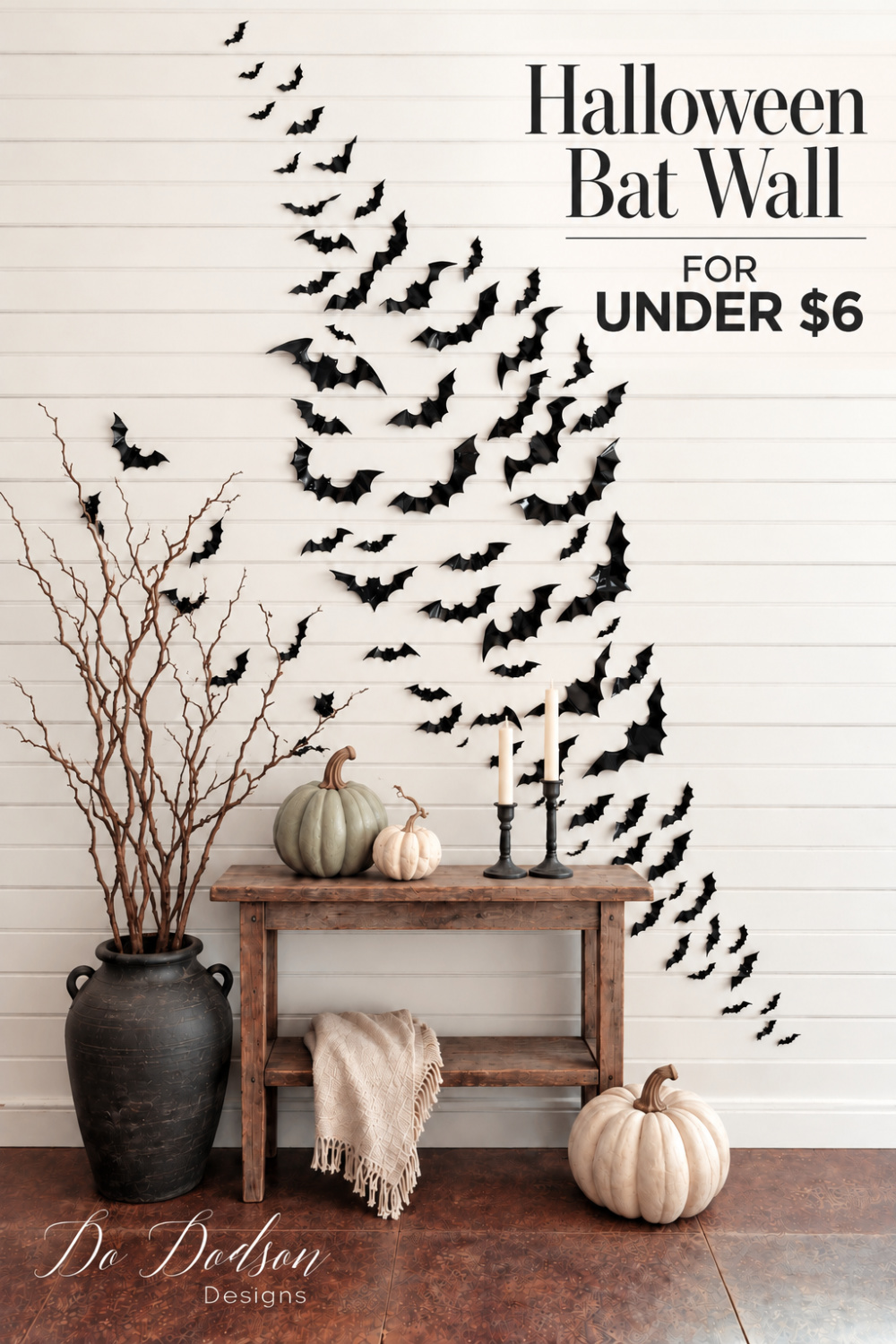 How To Create A Halloween Bat Wall In Minutes + Decorating Ideas