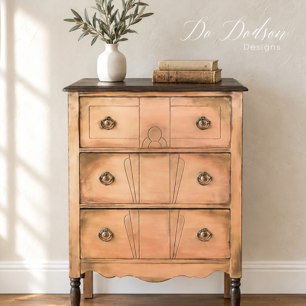 $5 Thrift Furniture Makeover With an Aged Metallic Finish